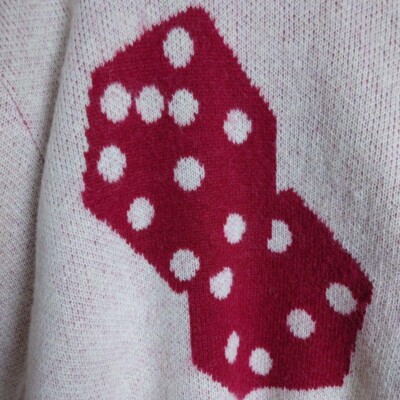 STUSSY Dice Mohair Sweater Knit White Size L Men | eBay