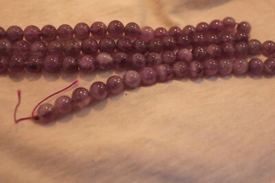 Amethyst Strang  Kugel 39cm  8mm - Bild 1 von 4