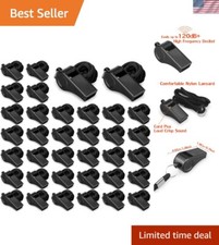 Loud Crisp Sound Referee Whistles - 36PCS with Lanyard for Coaches and Officials