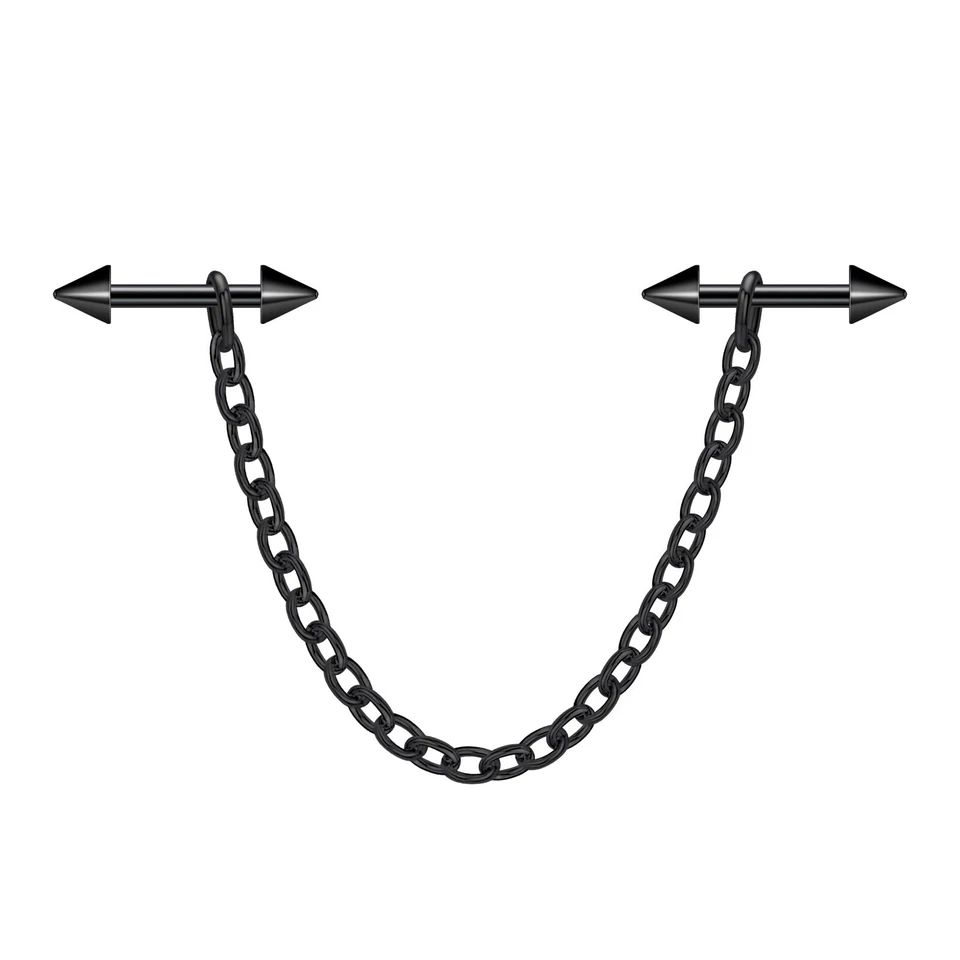Хирургическая сталь промышленная штанга цепь подвеской хряща гвоздики пирсинг тела 14G - Изображение 3 из 4