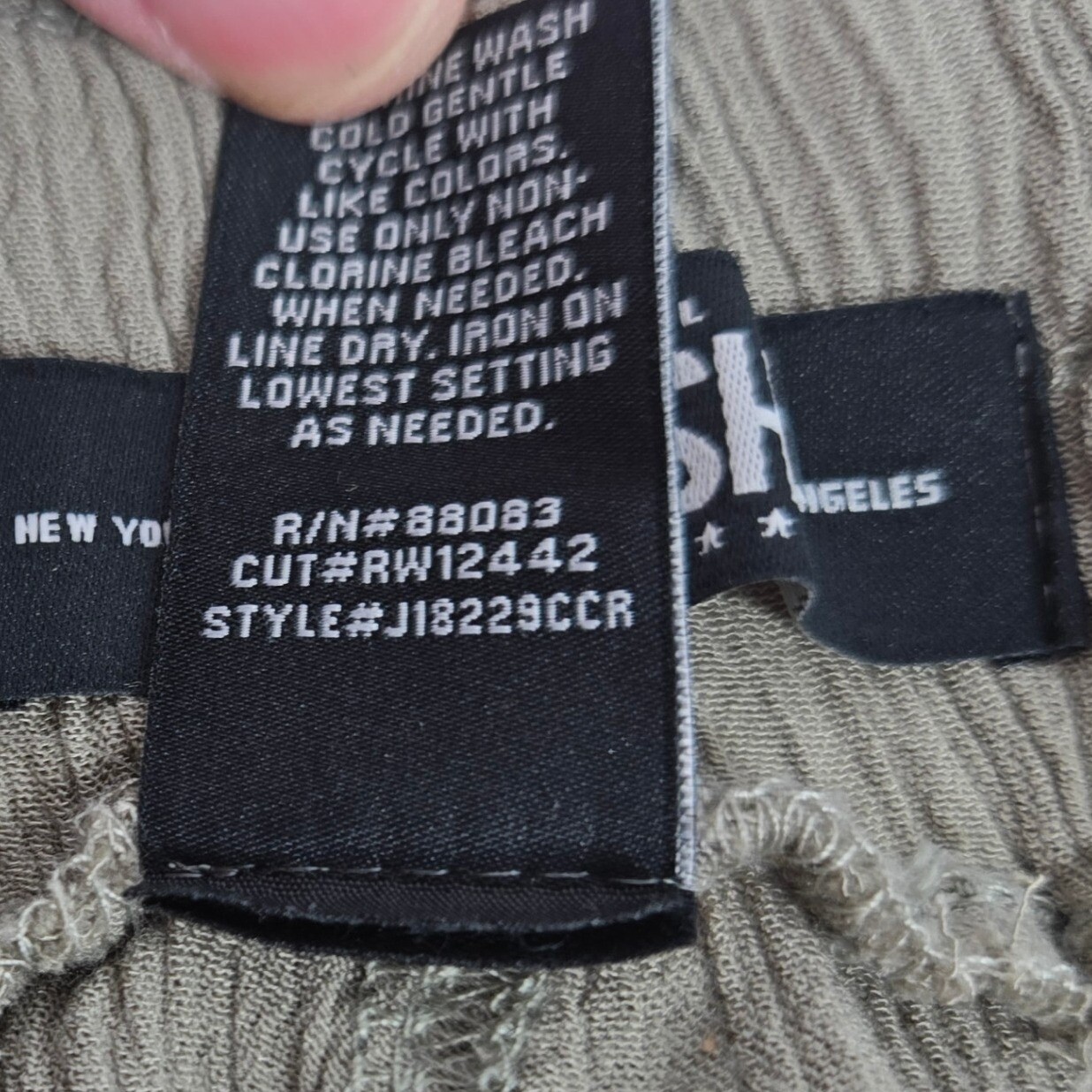 Rewash Gauze Pants Split Leg Wide Leg Flowy Comfy Casual Olive Green L Boho Chic