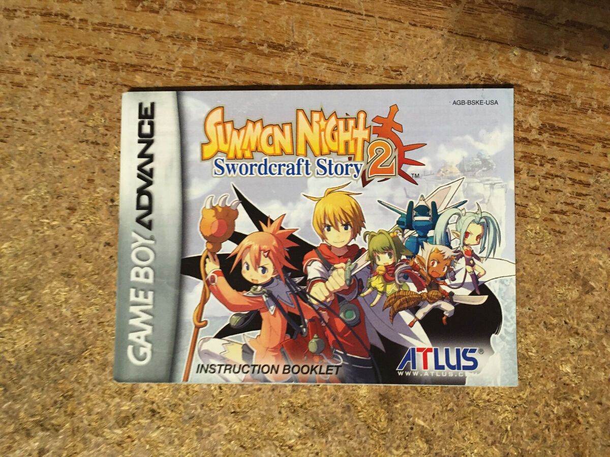 SUMMON NIGHT SWORDCRAFT STORY 2 NINTENDO GAME BOY ADVANCE SUMMON NIGHT SWORDCRAFT STORY 2 NINTENDO GAME BOY ADVANCE