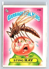 1986 Series 5 GPK Garbage Pail Kids Sticker OS5 Sting RAY #179b