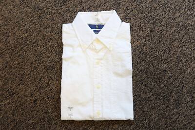Ralph Lauren Men's Slim Fit Untucked Seersucker Button Down Shirt SMALL - White