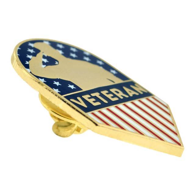 PinMart's US Veteran American Flag Shield Military Enamel Lapel Pin eBay