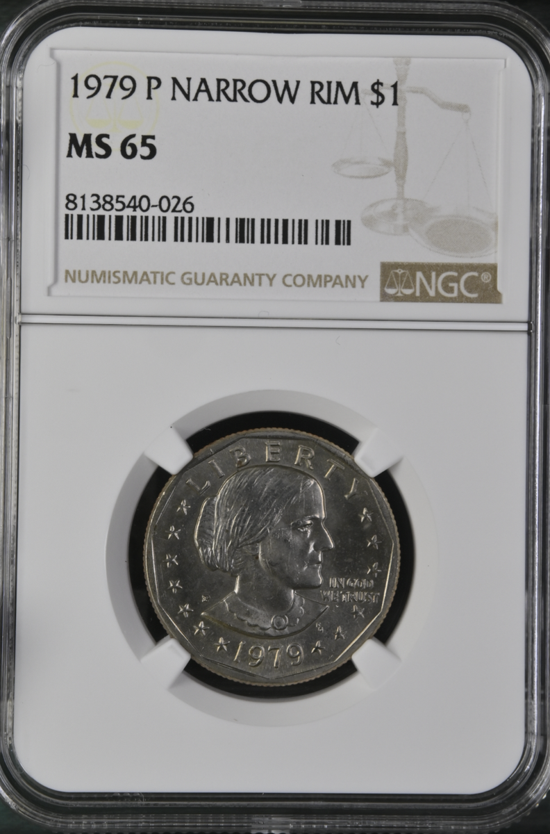 1979 P Susan B. Anthony $1 Narrow Rim NGC MS 65 | eBay