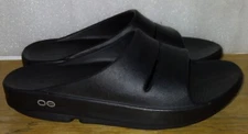 Oofos OOahh Recovery Slide Sandal Black Comfort Post Workout. Sz  M6 L8