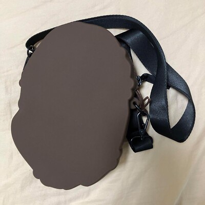 A BATHING APE MEN APE HEAD Face Shape SILICON SHOULDER BAG BROWN 