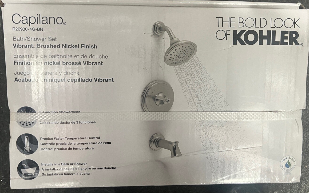 NEW KOHLER R26930-4G-BN Capilano Tub and 3-Spray Shower Faucet  