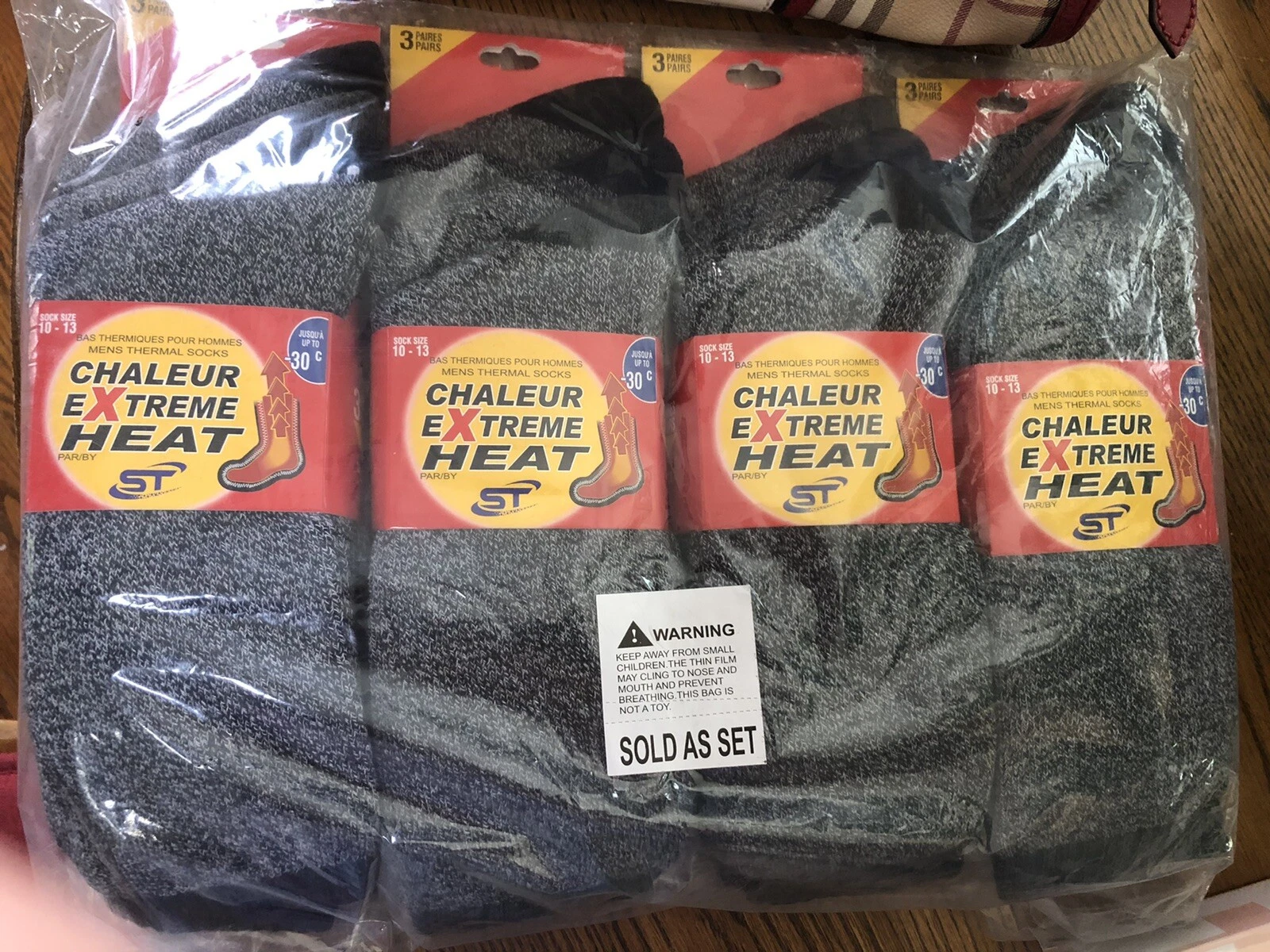 NWT 12 PAIRS Chaleur Extreme Heat Thermal Socks