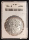 1904-O Morgan Silver Dollar-Superior for Grade/ANACS MS-64