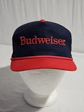 Budweiser Anheuser Bush Vintage Snapback Trucker Hat 1980s MMB Headwear USA