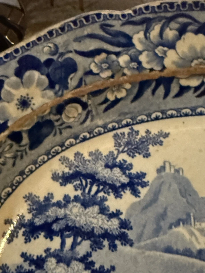 Plato Herculano Vista en el Fuerte Madura India Serie c1810. "15"" X 11 1/2""" Foto 2 de 4