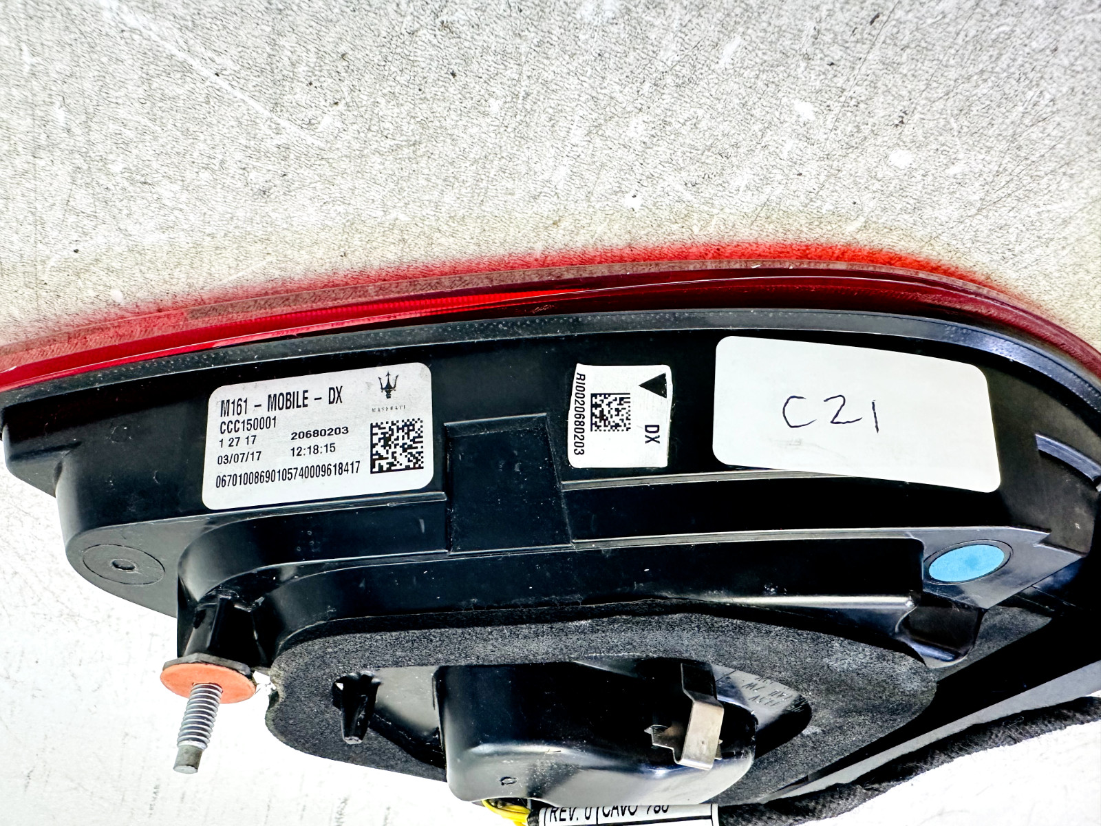2017 2018 2019 2020 Maserati Levante Inner Tail Light Right Passenger OEM MINT
