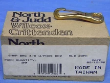 (20) NEW North & Judd Inc. 3/8 Inch Bronze Eye Spring Snap RV/Marine