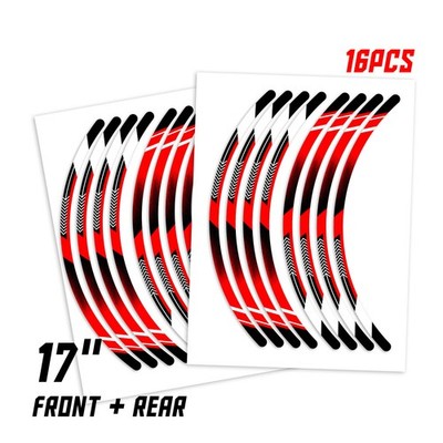 A01B For 2017-2021 Ducati SCRAMBLER CAFE RACER Red 17'' Rim Wheel Sticker 20 19