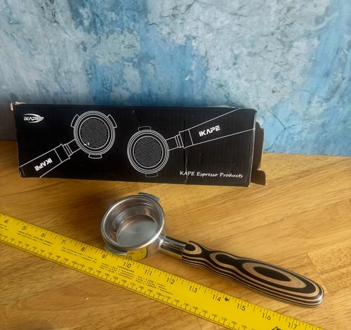 iKape  Espresso Coffee WOOD Handle Bottomless Portafilter