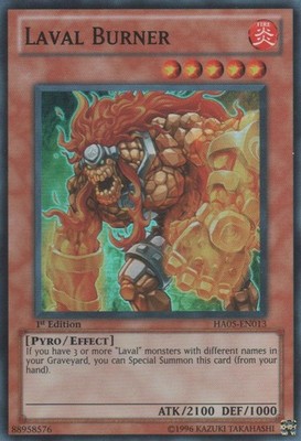 Laval Burner - HA05-EN013 - Super Rare - 1st Edition - Lightly Played