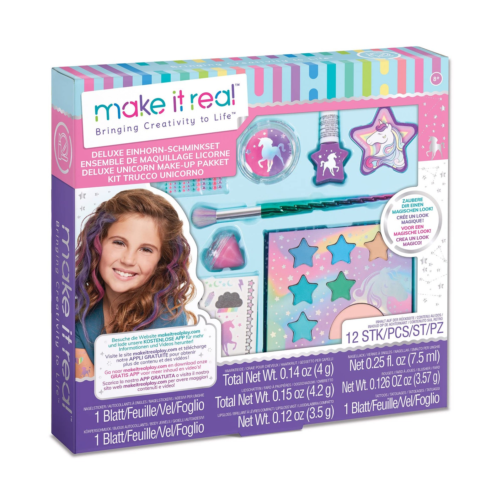 Mallette de maquillage enfant licorne lavable à l'eau et formule douce