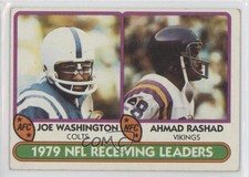 1980 Topps Receiving Leaders Ahmad Rashad Joe Washington #332 12hh