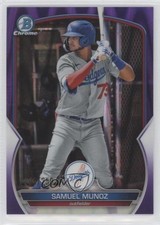 2023 Bowman Chrome Prospects Purple RayWave Refractor 205/250 Samuel Munoz 4z8