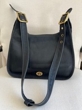 Vintage Coach 9966 Black Leather Shoulder Bag Purse USA Made Classic