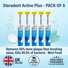 Steradent denture cleaning tablets activ plus pack of 6x30 tabs