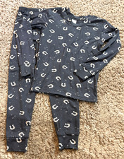 Modern Moments by Gerber Pajamas Horse Shoe Shirt & Pants Boys Girls 4 4T NEW