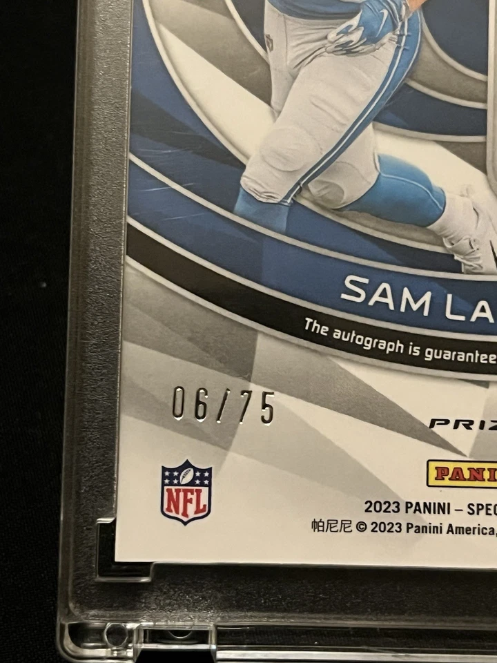 2023 Panini Spectra - Rookie Autographs Sam LaPorta #RAU-SLA Celestial Prizm /75 - Image 3 of 3