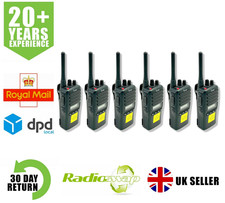 ICOM IC-F44GS UHF 4 WATT WALKIE TALKIE TWO WAY RADIOS x 6 *FREE EARPIECES*