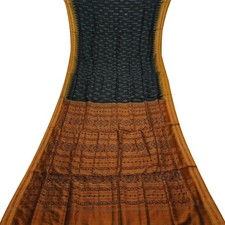 Vintage Black Sarees 100 Pure Silk Handwoven Sambalpuri Ikat Odisha Sari Fabric