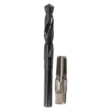 3/8 In. Carbon Steel NPT Pipe Tap and 37/64 In. High Speed Steel Drill Bit Set (