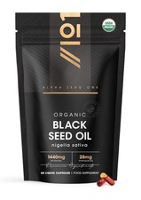 Organic Black Seed Oil Capsules 1440mg – 3X% Thymoquenine - 60 Vegan Capsules