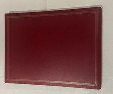 Scrapbook  Photo Album Burgundy W Gold Trim Holds Photos up To 11  x14  JMV207