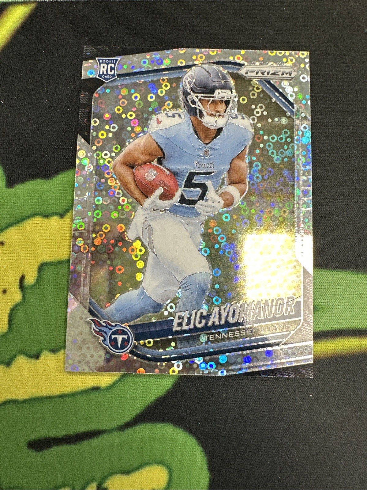 2025 Panini Prizm #321 Elic Ayomanor No Huddle Disco Titans Football