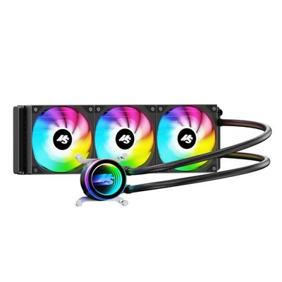 AIO CPU Cooler, 360mm AIO with High-Speed Ceramic Bearing Pump, 3X PWM ARGB F...