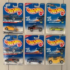 Hot Wheels '95-'98 Mainline NIB Lot of 6 Vintage Collectible Cars Variety Pack