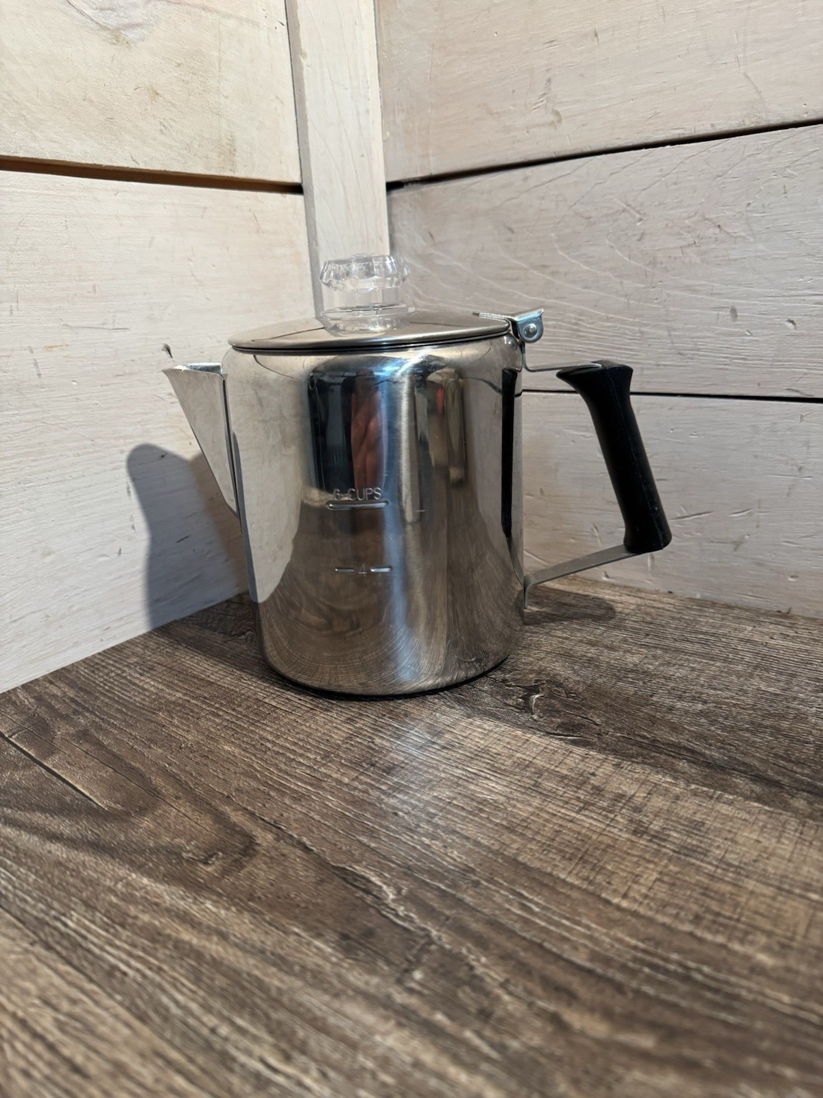 GSI OUTDOORS Glacier Stainless Steel Percolator 6 CUP Coffee Pot 