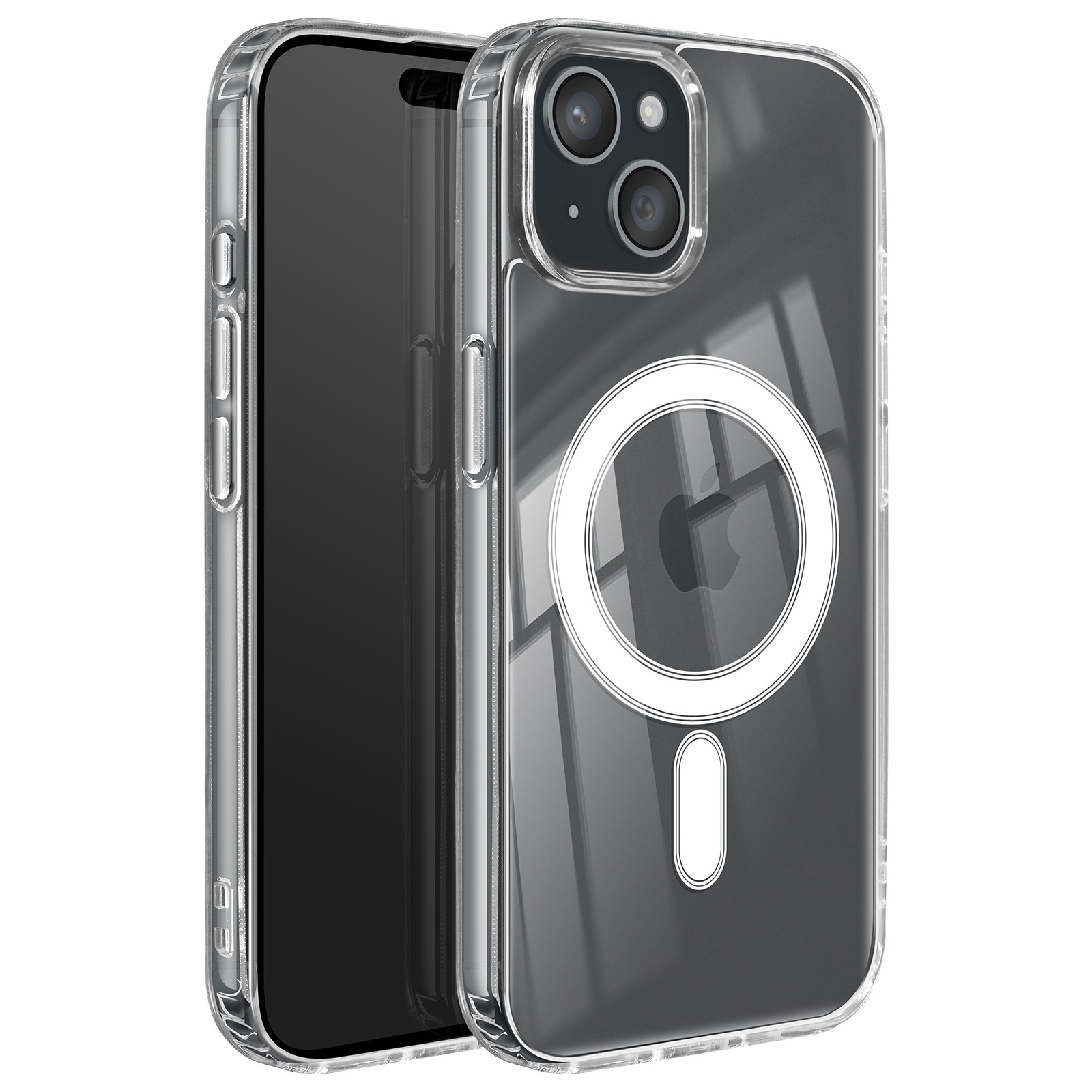Coque iPhone 15 Transparente Swissten avec technologie MagStick anti-jaunissement