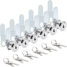 6 Pack Cam Locks Keyed Alike, 1" 25mm Cam Lock Set for Drawers Mailbox Tool Bo