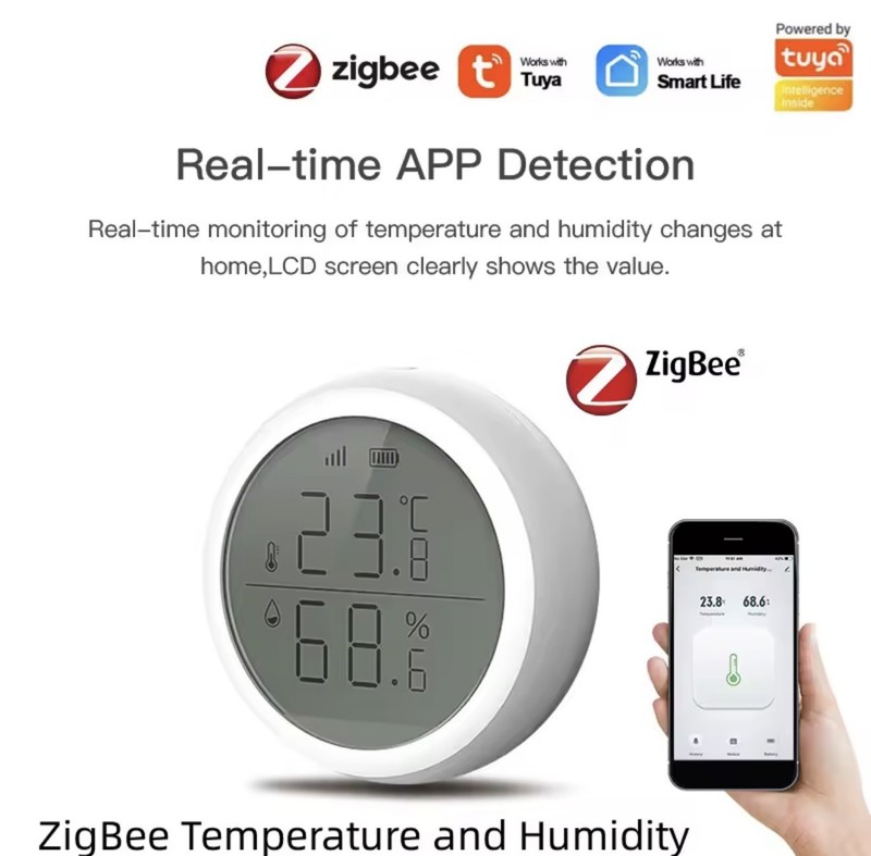 Tuya ZY-HS03Smart ZigBee Thermometer Home Indoor Temperature And Humidity Sensor