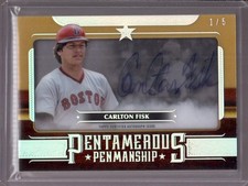 CARLTON FISK 2023 Topps Five Star Pentamerous Penmanship Gold Autograph Auto 1/5