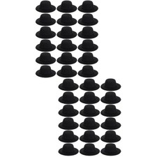 2 PCS Snowman Hats for Crafts Black Mini Formal Dolls Very Small