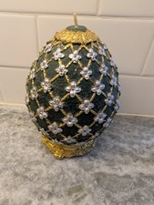 Vintage Never Burned Faberge Egg Style Candle