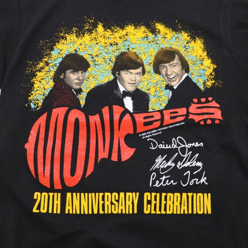 80S Usa Made Vintage Monkees The Screen Stars Band T-Shirt Men 