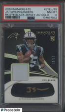2024 Immaculate Rookie Eye Black Gold Ja'Tavion Sanders RC Patch AUTO /25 PSA 8