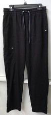 Koi Scrub Pants Next Gen Black Poly/Rayon Blend Elastic Size L Reg Style 609R