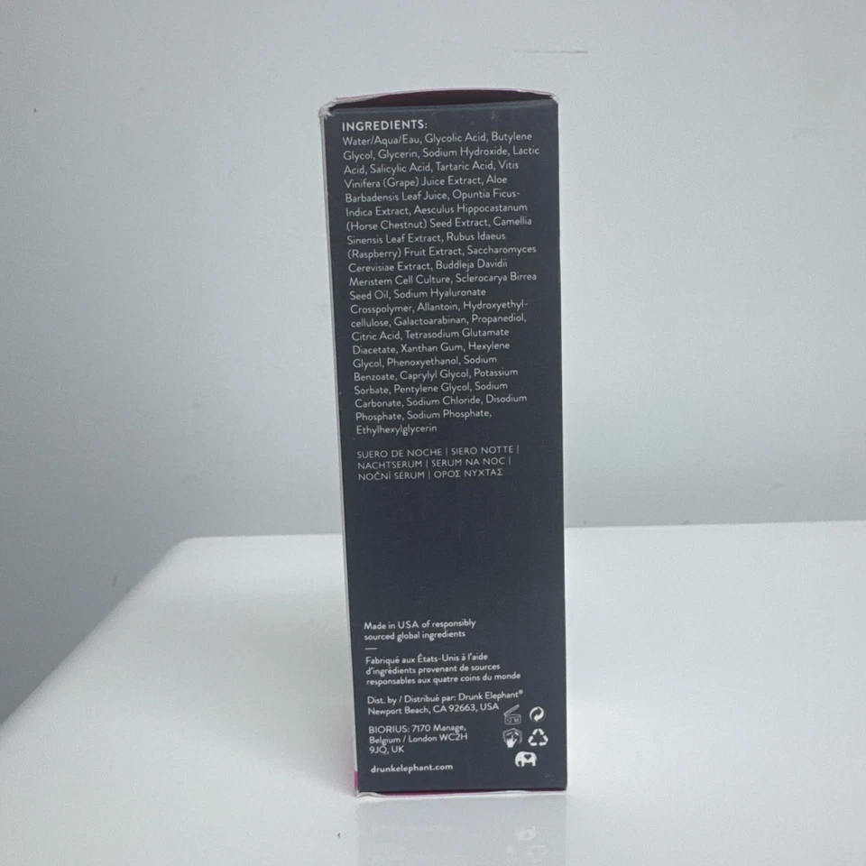 Пьяный слон T.L.C. Гликолевая ночная сыворотка Framboos — 1 жидк. oz - Изображение 2 из 3