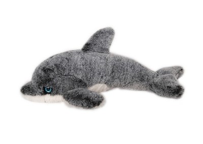 Inware Kuscheltier Delfin grau meliert 34 cm Plüschdelfin Stofftier