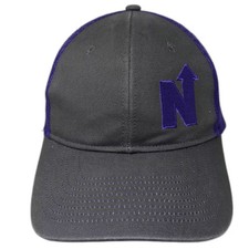 Port Authority Trucker Hat Gray Purple OS Snapback Mesh Back Embroidered Logo